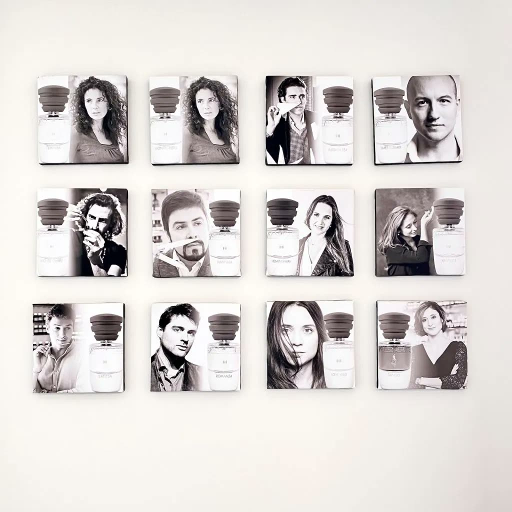 Les visages des nez invités, au mur de la maison